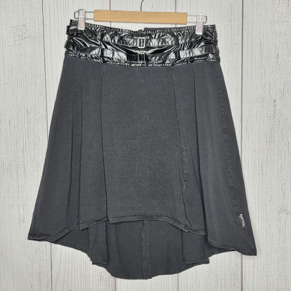 Tripp NYC High Low Skirt Faux Belt Gothic Mall Goth, sz Medium